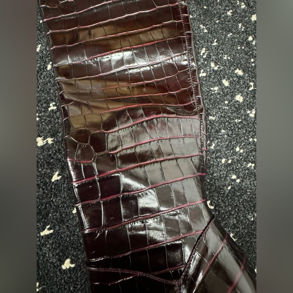 Stuart Weitzman Lucite Croc Over the Knee Boots - Picture 9 of 15